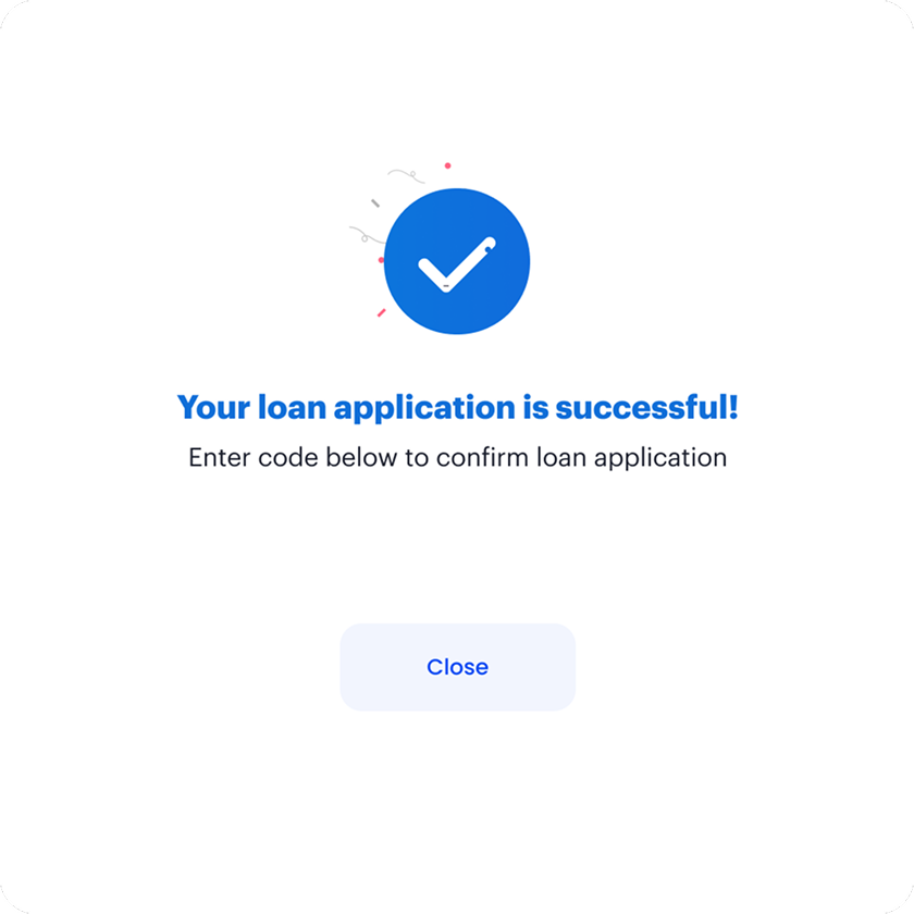 Loan application successful