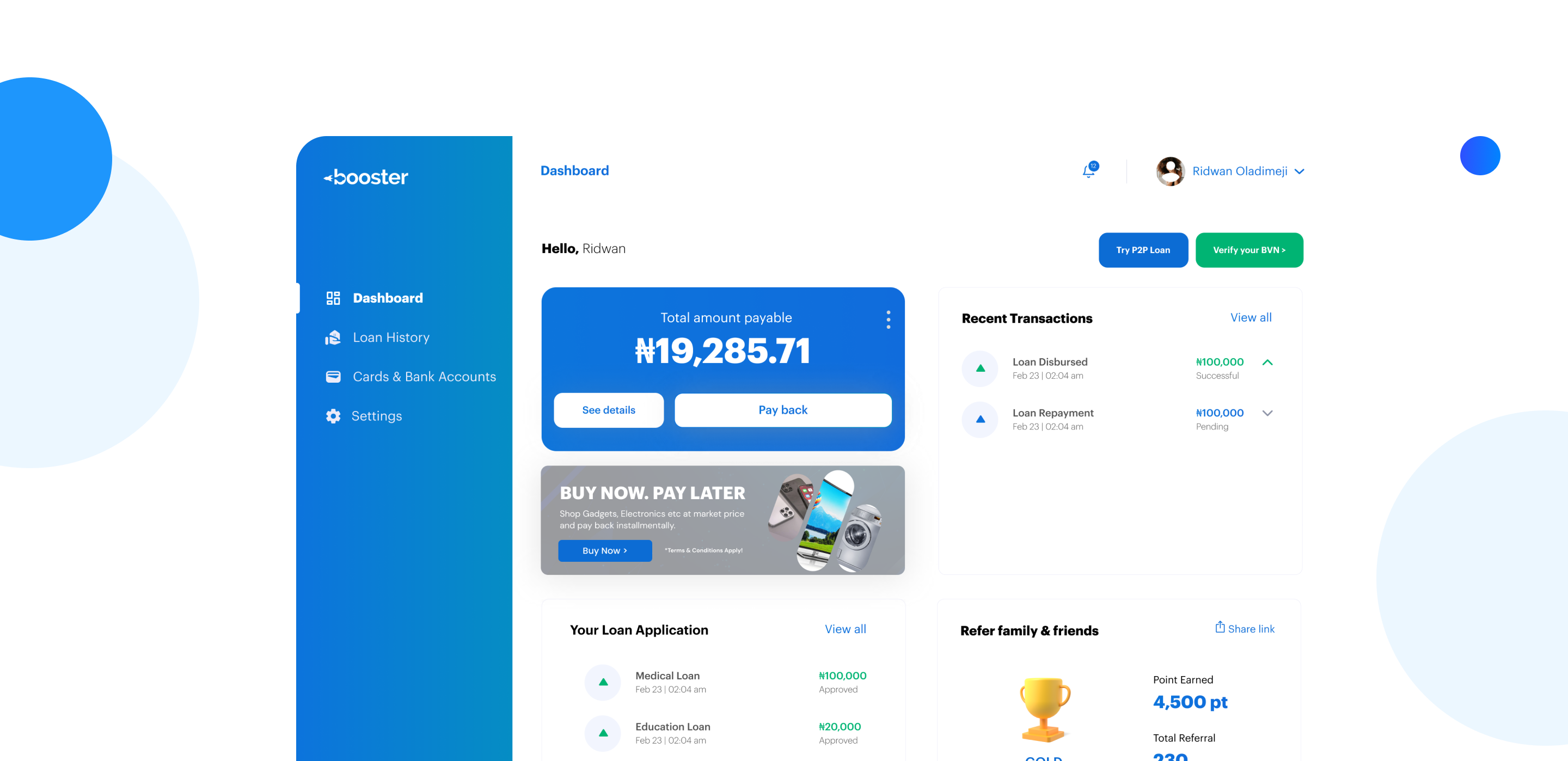 Booster — full design spread