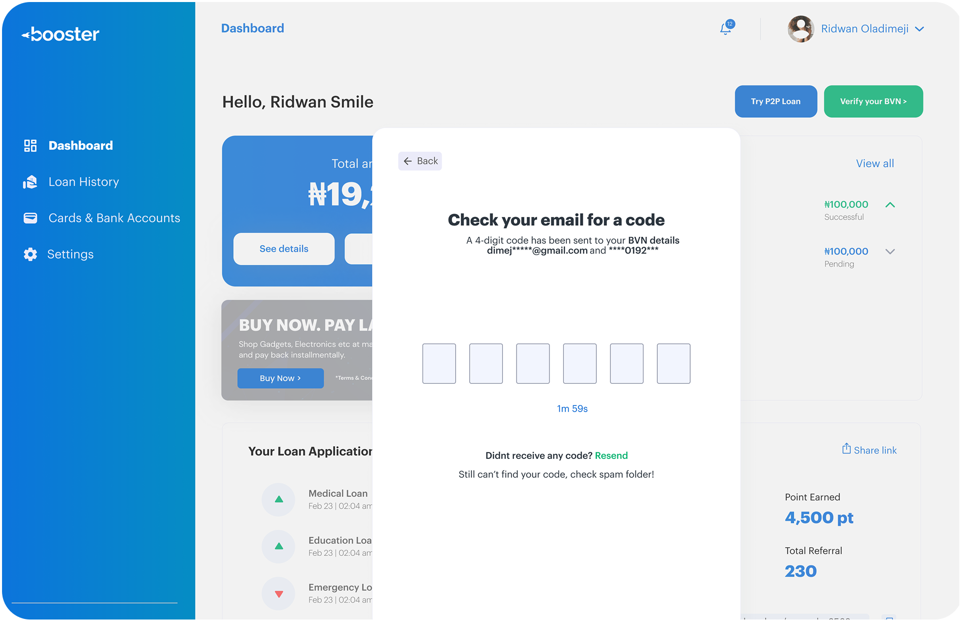 Check email for OTP — empty
