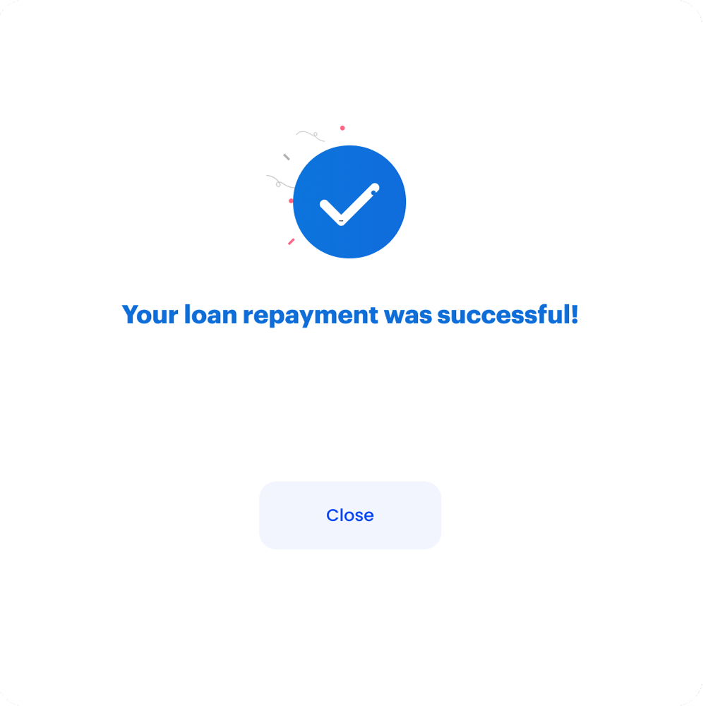 Repayment successful