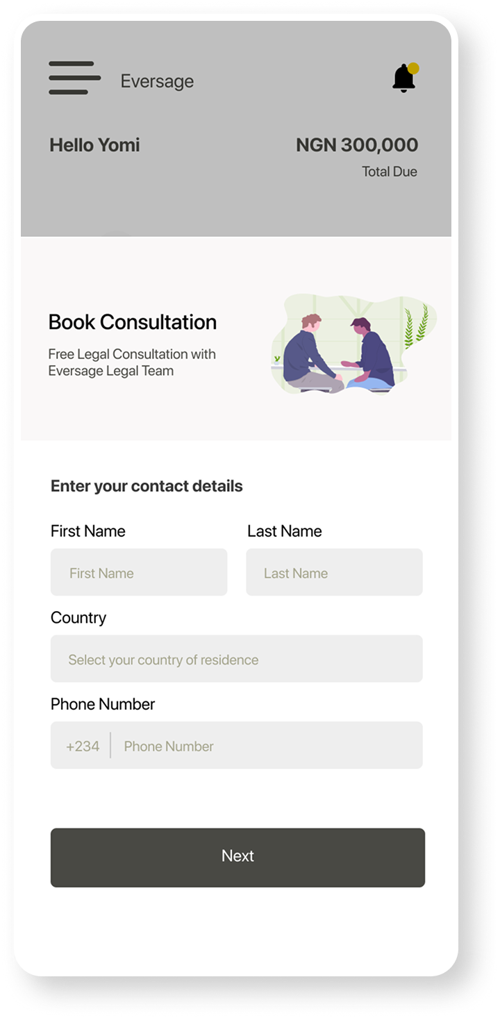 Book Consultation — contact details