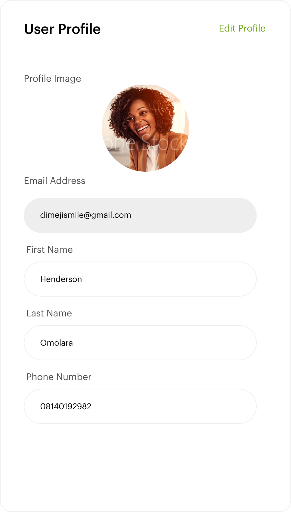 User Profile — Henderson Omolara