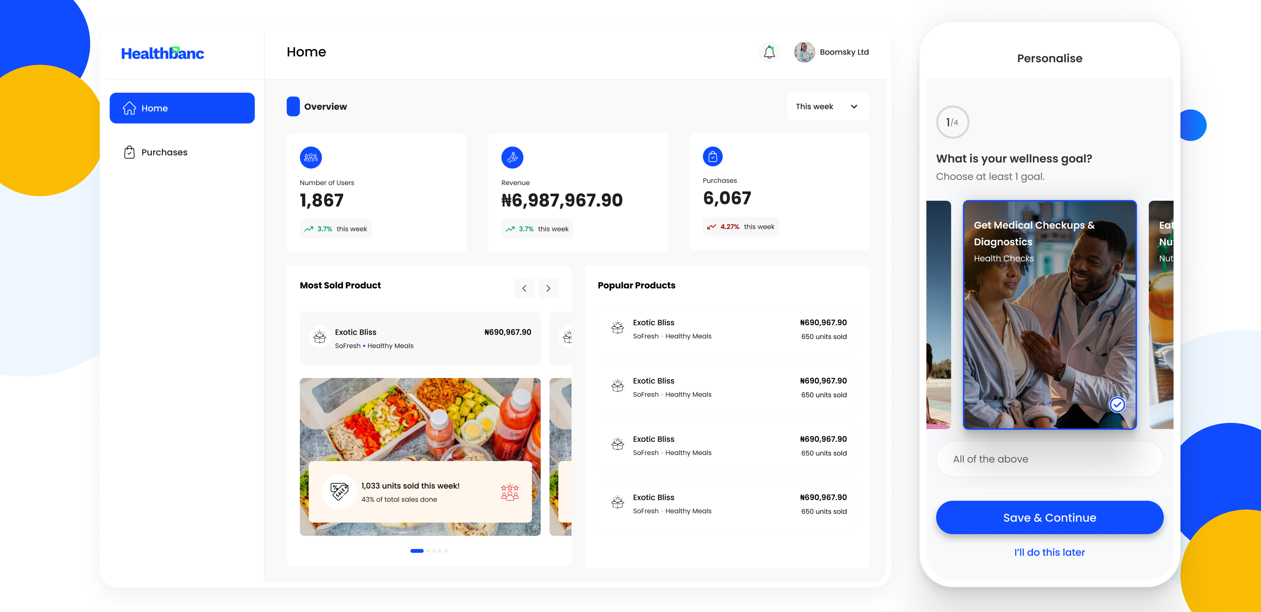 Healthbanc &mdash; full design spread