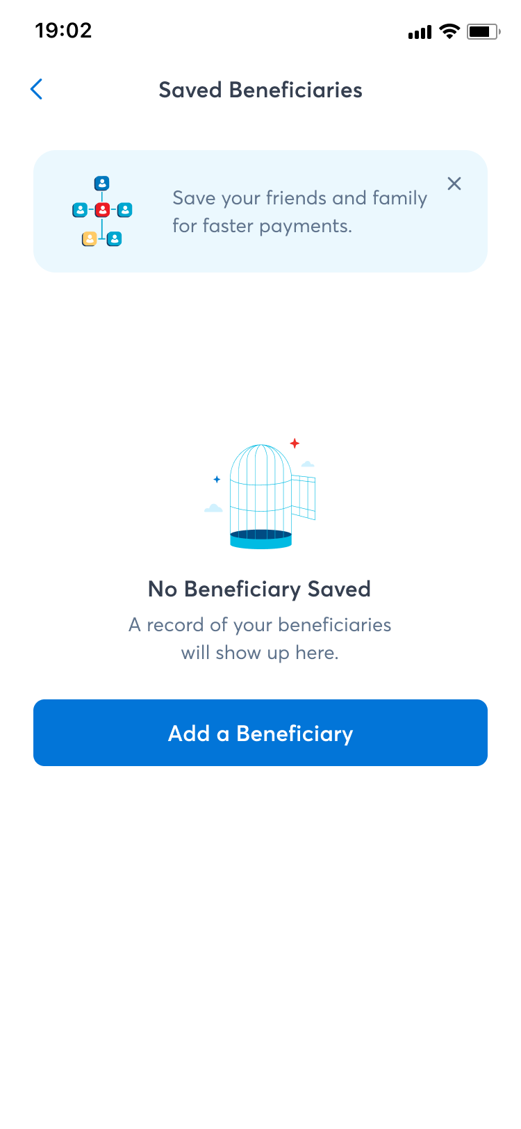 Beneficiaries — empty state